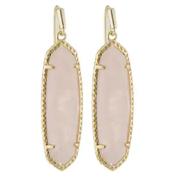 Kendra Scott Gold & Rose Quartz Layla Drop Earring - Picture 1 of 3